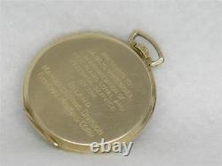 Antique Hamilton Gents 21 Jewel 921 Grade Pocket Watch, 14k Yellow Gf, Running