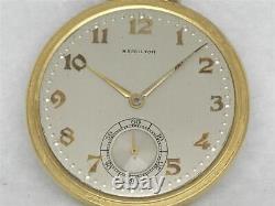 Antique Hamilton Gents 21 Jewel 921 Grade Pocket Watch, 14k Yellow Gf, Running