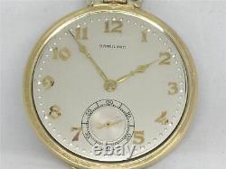 Antique Hamilton Gents 21 Jewel 921 Grade Pocket Watch, 14k Yellow Gf, Running