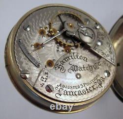 Antique Hamilton Heavy Pocket Watch O/F 17 Jewels 18s Grade 936 Circa 1907