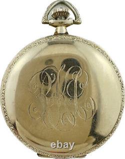 Antique Hamilton Open Face Pocket Watch Case 12 Size 25 Year White Gold Filled