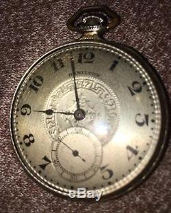 Antique Hamilton Pocket Watch 1900 Medical Caduceus Runs Lancaster Pa #808260