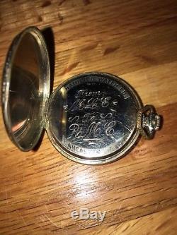 Antique Hamilton Pocket Watch 1900 Medical Caduceus Runs Lancaster Pa #808260