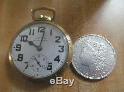 Antique Hamilton Pocket Watch 21 Jewels 10 K Gold Filled Estate Sale Silver Coin
