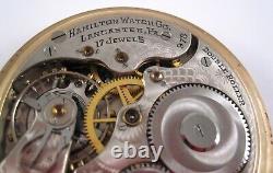 Antique Hamilton Pocket Watch Open Face 16s 17J GF Philadelphia Watch Case Co