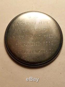 Antique Hamilton U. S. Military WWII 4992B 22 Jewels Mens Pocket Watch