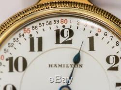 Antique Hamilton Watch 21 Jewel Keystone GF Montgomery Dial Railroad Grade