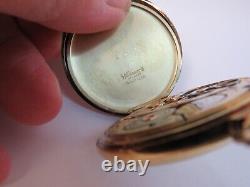 Antique Hamilton Watch Co. Open Face Pocket Watch 14 Kt. Gold 23 Jewels, 922