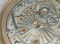 Antique Rare 18s 23 Jewel 946 Hamilton 14k Gold Filled Pocket Watch, Running