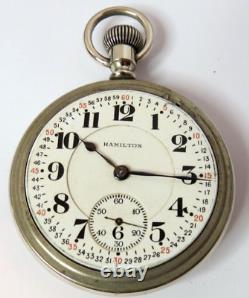 Antique Salesman's 996 Hamilton Railroad Montgomery 19'j Pocket Watch 16's