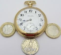 Antique USA Hamilton18k gold pocket watch 23Jewel Grade950 In good working order