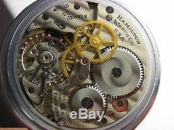 Antique all original 16s Hamilton 4992B WW2 Navigational pocket watch made 1941