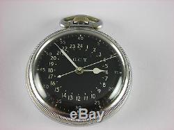 Antique all original 16s Hamilton 4992B WW2 Navigational pocket watch made 1942