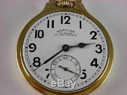 Antique all original Hamilton 950B 16s Railway Special pocket watch. 1962. 23j