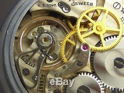 Antique original 16s Hamilton 4992B Navigational pocket watch 1942. Great case