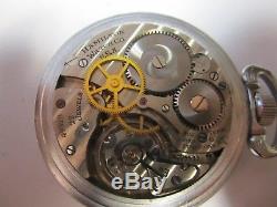 Antique original Hamilton 16s 4992B Navigational WW2 pocket watch made 1942. 22j