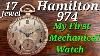 Art Deco Pocket Watch Needs A Deep Clean Hamilton 974 17 Jewels Watchrepair Pocketwatch Watch