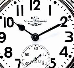 BALL Hamilton 999-B Railroad 21 Jewel Display Case Pocket Watch TRIPLE SIGNED