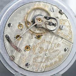BIG 1910 Hamilton 21 Jewel RAILROAD Grade 940 Pocket Watch 18s Montgomery Dial