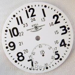 Ball Hamilton 16 Size 24 Hour Official Railroad Standard Pocket Watch Dial