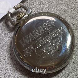 Ball (Hamilton) 21J Pocket Watch Wabash Railroad Engraved Loaner