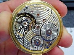 Ball Hamilton Official Standard 999P 16s 21J Pocket Watch GF Stirrup Case Clean