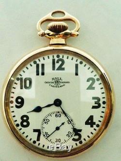 Ball Railroad 999p 21 Jewel Pocket Watch Adj 5 Pos Manufactured By Hamilton 1926