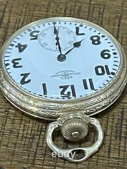 Ball Watch Co Cleveland Railroad 999P 21J 16s 1925 Pocket Watch 14k Gold Filled