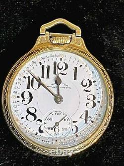 Beautiful 1906 Hamilton 950-B 23 Jewels R. R. With Monty Dial Pocket Watch