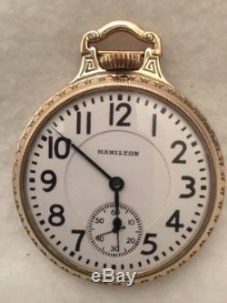 Beautiful 1935 hamilton 992 pocket watch serviced
