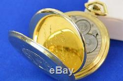 Beautiful Running 1928 Hamilton 14K Yellow Gold 916 17J Pocket Watch 64 grams