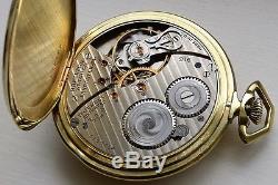 Beautiful Running 1928 Hamilton 14K Yellow Gold 916 17J Pocket Watch 64 grams