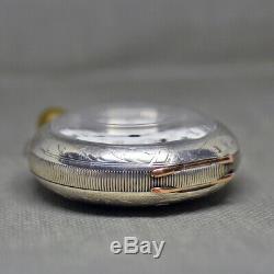 C. 1905 Hamilton 17j 18s Of Pocket Watch Mint 24hr Monty Dial #4 Coin Silver Case