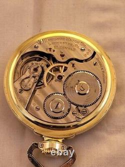 #C116 Hamilton 992E Elinvar Pocket Watch Serviced in House 21 Jewel 14K GF 1932