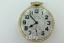 C1949 Hamilton Railway Special 992b 21j 10k Gold Filled Pocket Watch Working