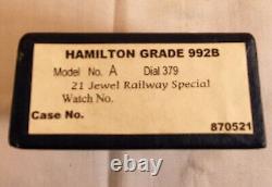 C57 Hamilton 992B Railway Special, GF, 21 J, 16 Size, withBox/Bag, Serviced & Runs