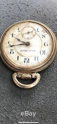 Circa 1920s Hamilton Railroad 21 Jewel 10k Gold Engraved Pocket Watch