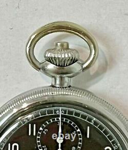 Clean Vintage Ww2 Hamilton Model 23 Military Issue 16s Chronograph Pocket Watch