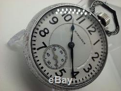 Display Salesman Hamilton 974 in a Rare Railroad Case 16s Pocket Watch Serviced