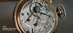 EXCEPTIONAL 1924 HAMILTON 940 21j MONTGOMERY DIAL RR 18S POCKETWATCHKEEPS TIME