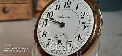 EXCEPTIONAL 1924 HAMILTON 940 21j MONTGOMERY DIAL RR 18S POCKETWATCHKEEPS TIME