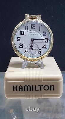 Estate 1951 Hamilton Grade 992B Railway Special 10KGF Pocket Watch 21j 16s w Box