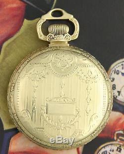 Excellent 1925 TRIPLE MARKED Ball Hamilton 999P GREEN GOLD FILLED Pocket Watch