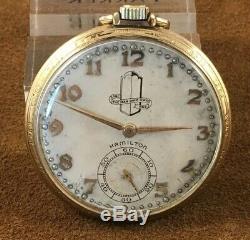 Excellent 1936 Hamilton 17J GF Pocket Watch PACKARD ASK THE MAN WHO OWNS ONE