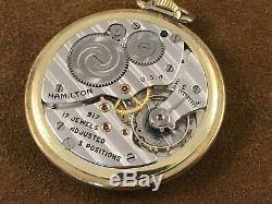 Excellent 1936 Hamilton 17J GF Pocket Watch PACKARD ASK THE MAN WHO OWNS ONE