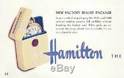 Excellent Hamilton Vintage Railroad Cigarette Pocket Watch Box Case Bakelite