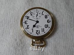Excellent Serviced 1954 Ball-hamilton 999b, 16s, 21j, 6p+temp R. R. Pocket Watch