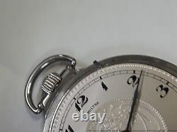 Exotic Ornate Dial Antique Hamilton White Gold Filled Pocket Watch 1010454 Lever
