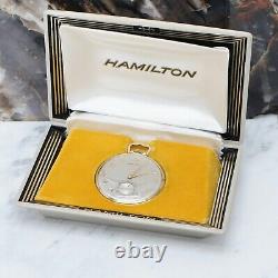 Fine Estate Hamilton 10k Gold Filled Pocket Watch with Original Box