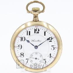 Gold 1913 Hamilton 21 Jewel 992 RAILROAD Grade Pocket Watch Mechanical USA 16s